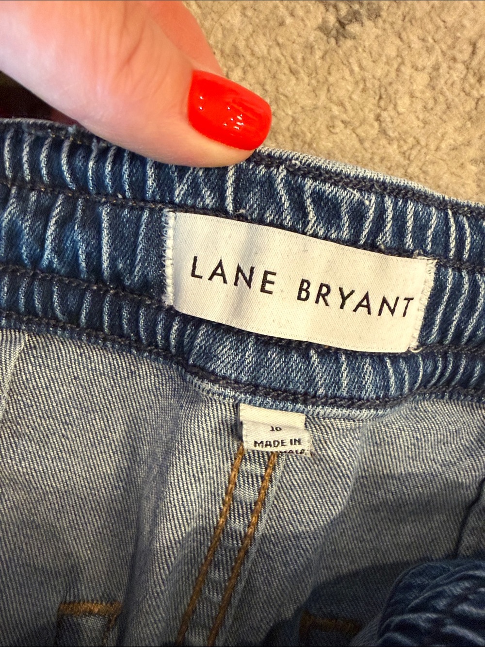 Wide Leg Distressed Blue Denim Pull On Jeans - Picture 2 of 3
